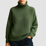 Elegant knitted turtleneck sweater for women