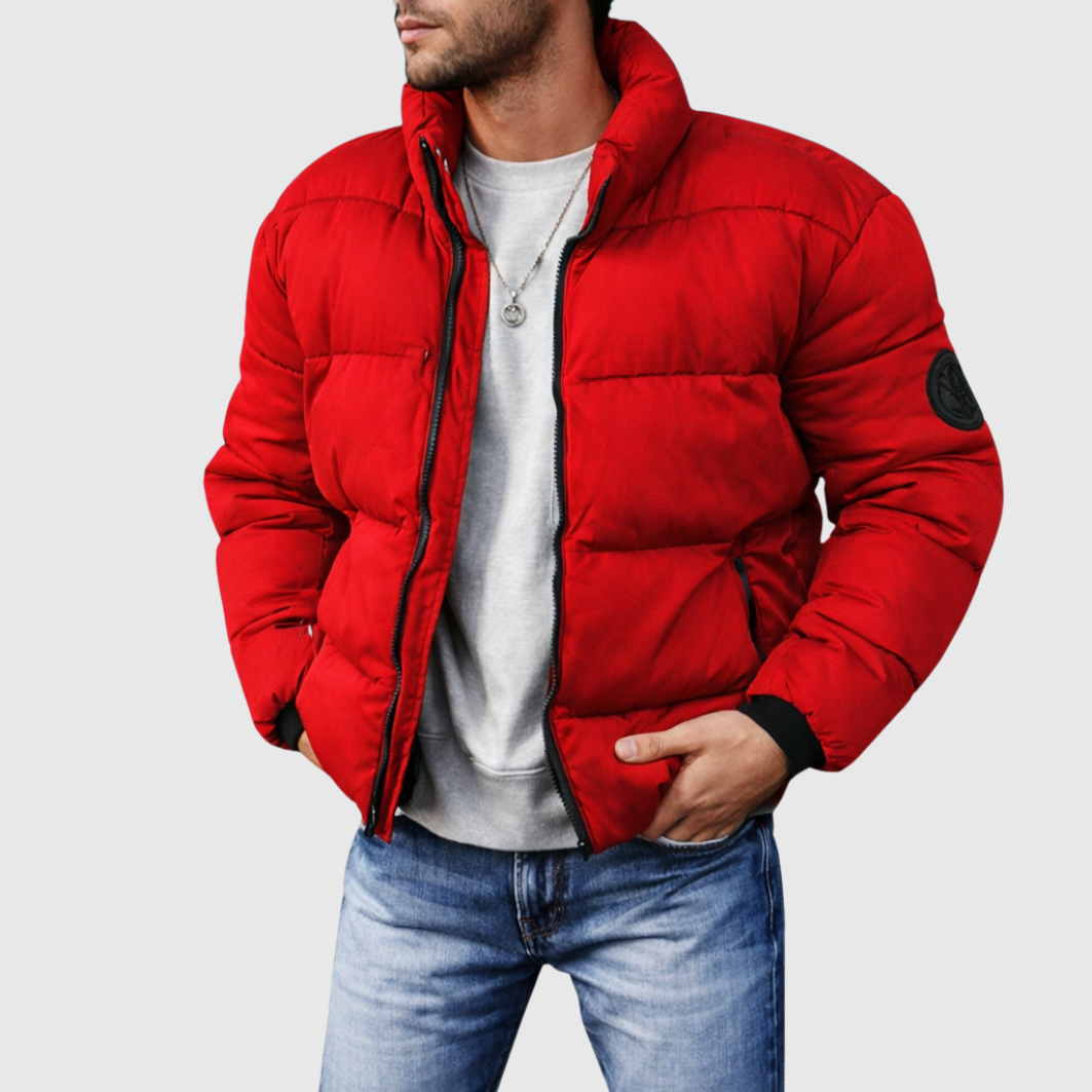 Men’s Puffer Jacket - Quilted Insulated Design