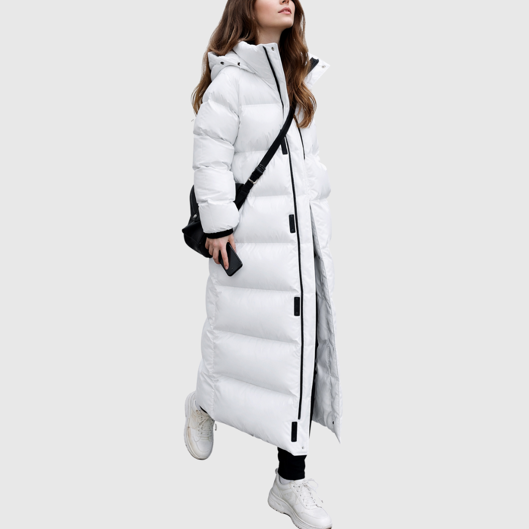 Women's Winter Long Down Hooded Puffer Jacket