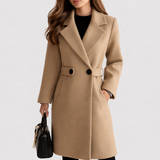 Women's Notched Lapel Mid-Long Winter Coat