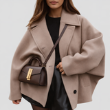 Women's Oversized Coat with Wide Collar