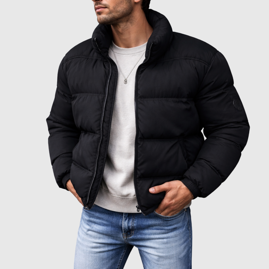 Men’s Puffer Jacket - Quilted Insulated Design