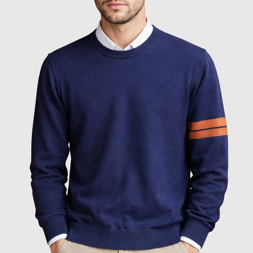 Men's striped crewneck sweater