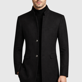 Men's elegant stand-collar coat for sophisticated warmth