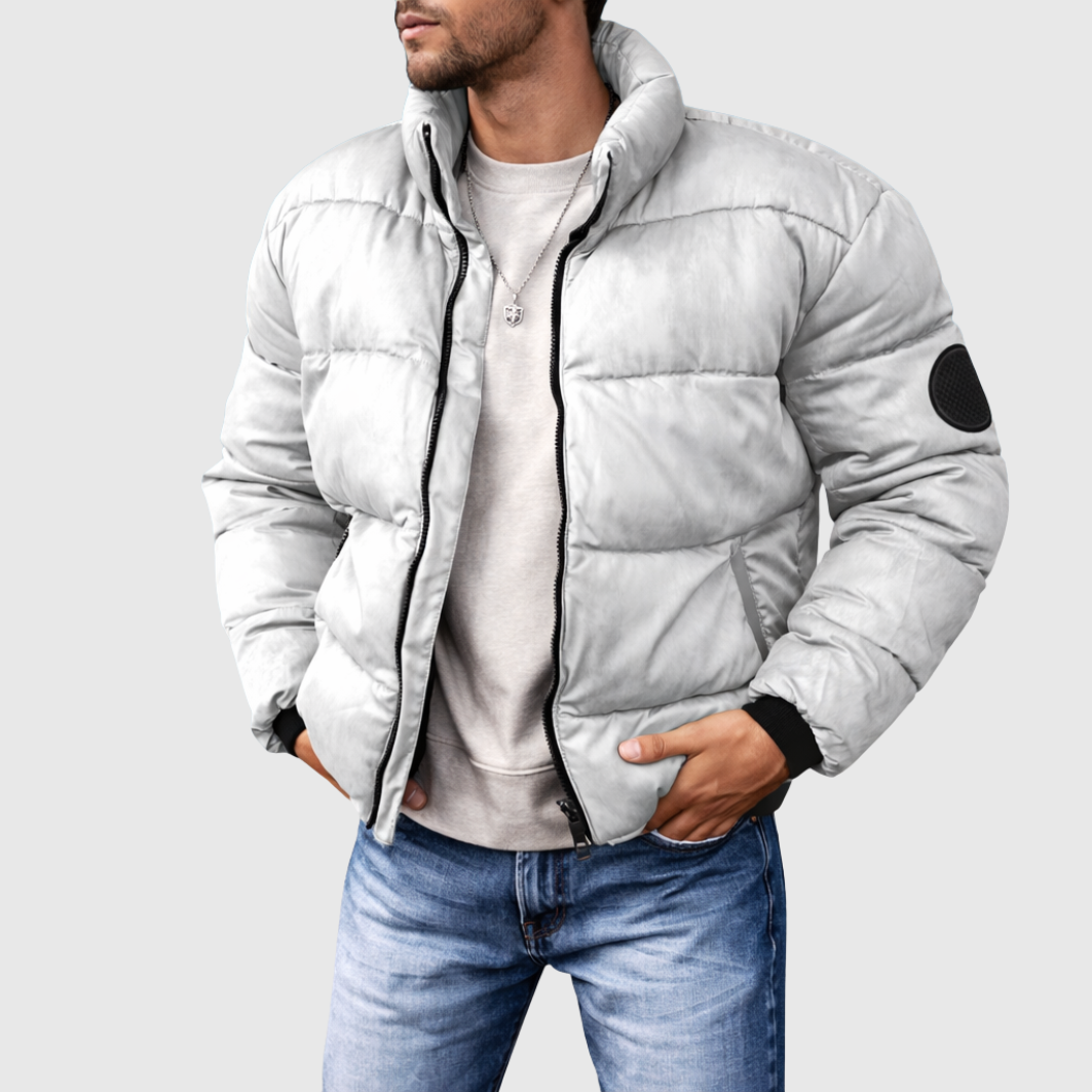 Men’s Puffer Jacket - Quilted Insulated Design