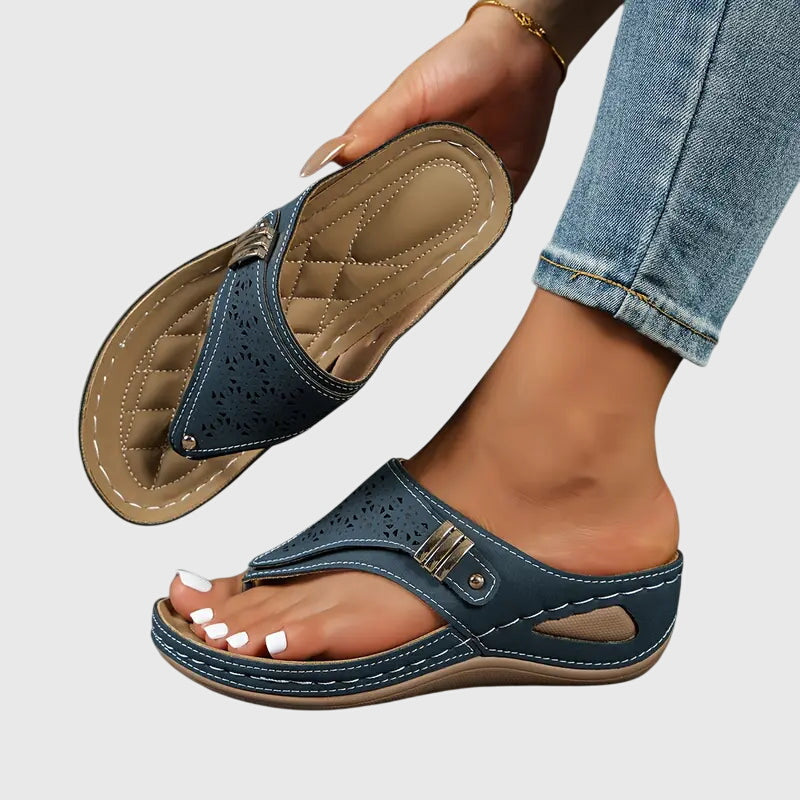 Women's Orthopedic Wedge Sandals Ergonomic Arch Support Shock-Absorbing Slip-On – Kaylie