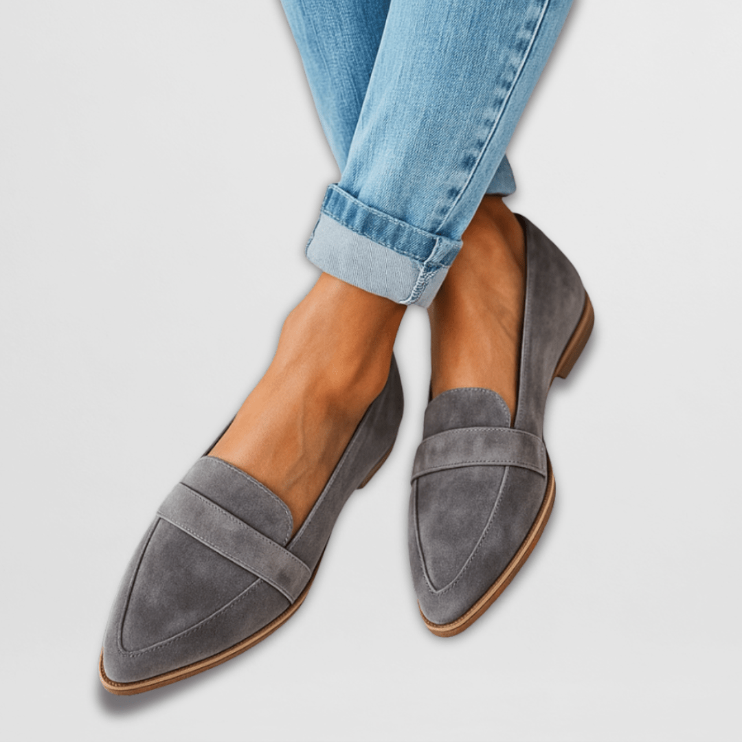 Women's Orthopedic Soft Suede Loafers Cushioned No Break-In Everyday Comfort Flat – Helen