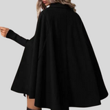 Women's Double-Breasted Cape Coat with Cloak Sleeves