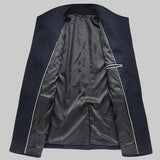 Men’s Wool Overcoat - Tailored Fit - Single-Breasted with Notch Lapels - Classic Style