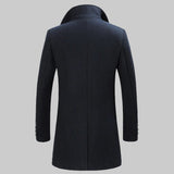 Men’s Wool Overcoat - Tailored Fit - Single-Breasted with Notch Lapels - Classic Style