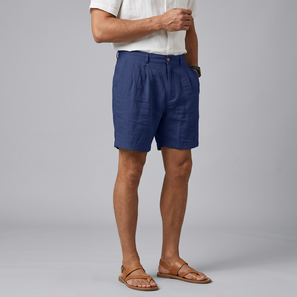Men’s Pleated Front Summer Shorts