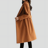 Women's Notched Lapel Mid-Long Winter Coat