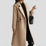 Women's Notched Lapel Mid-Long Winter Coat