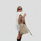 Women's Oversized Coat with Wide Collar