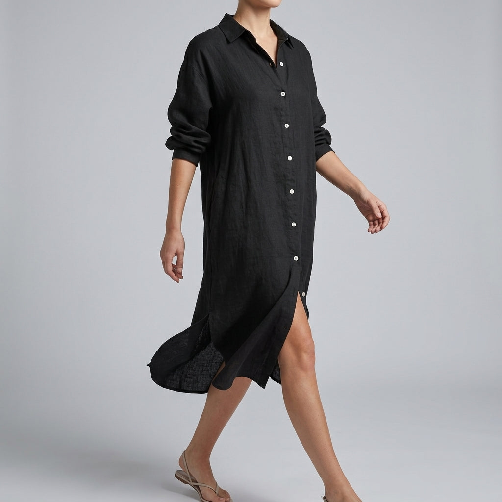 Women’s Button Front Shirt Dress