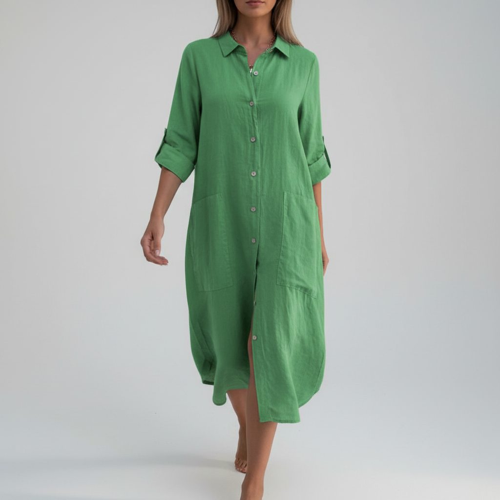 Women’s Button Front Shirt Dress