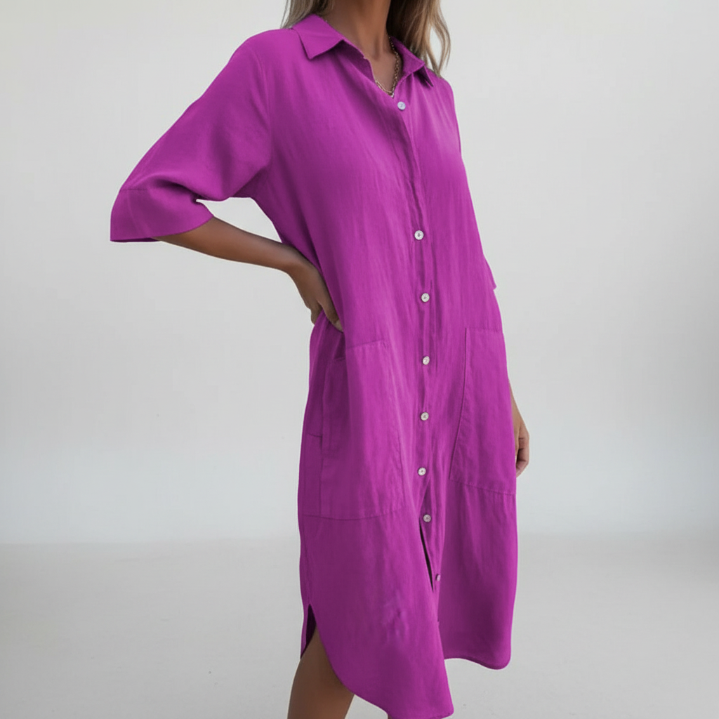 Women’s Button Front Shirt Dress