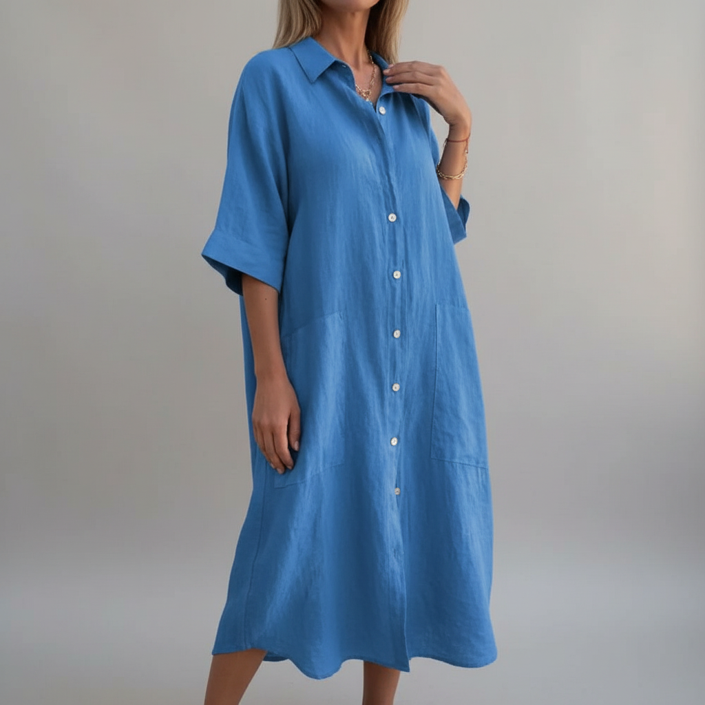 Women’s Button Front Shirt Dress