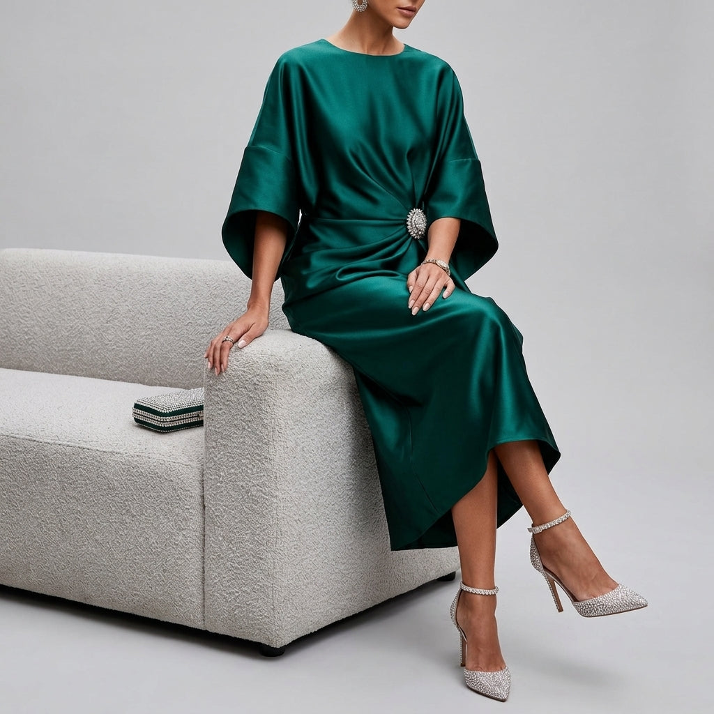 Women’s Draped Midi Dress