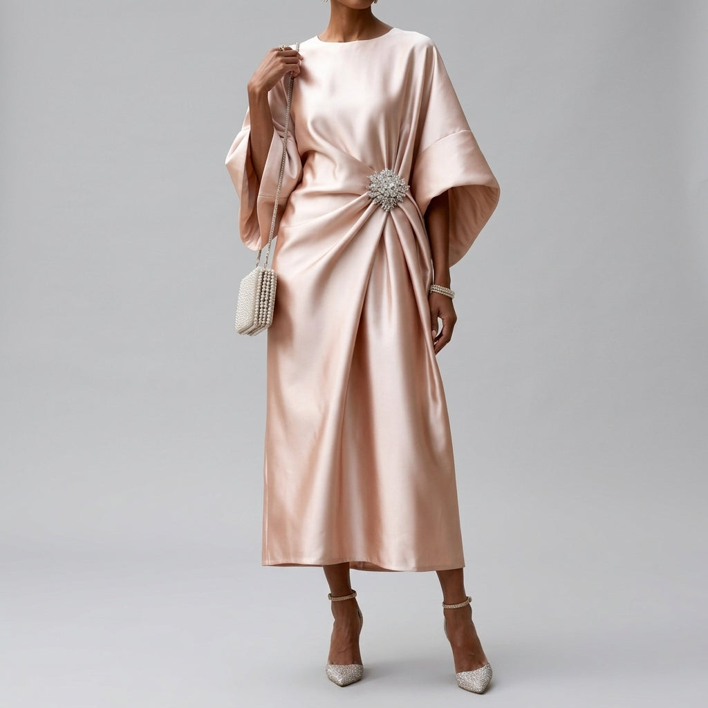Women’s Draped Midi Dress