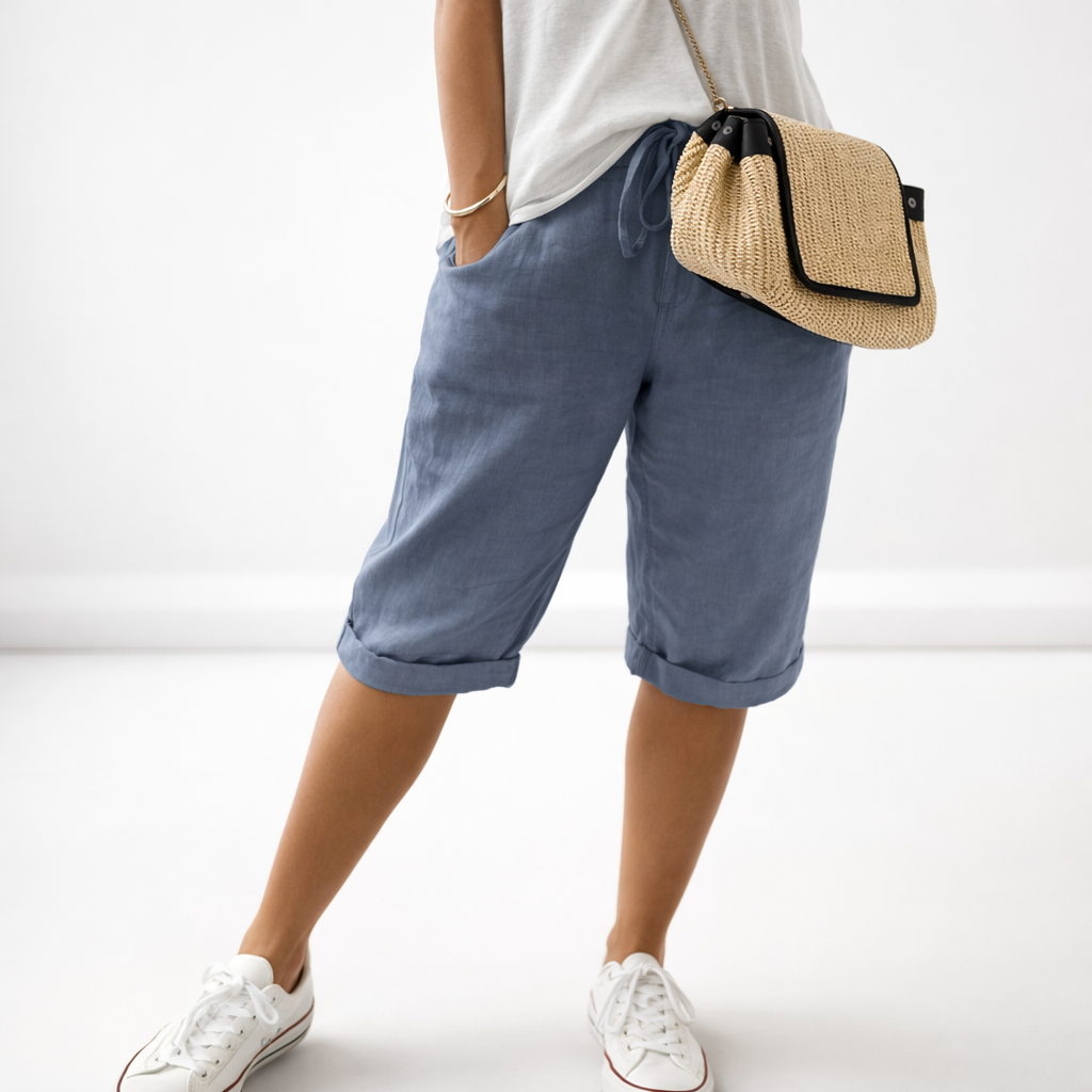 Women’s Drawstring Waist Capri Trousers