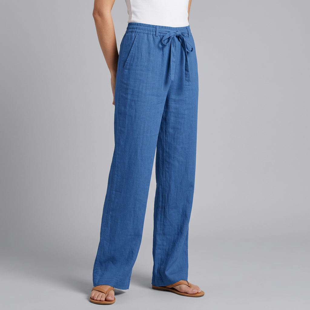 Women’s Drawstring Waist Wide-Leg Summer Pants