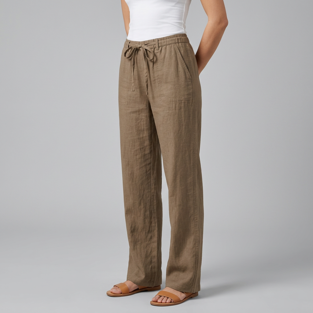 Women’s Drawstring Waist Wide-Leg Summer Pants