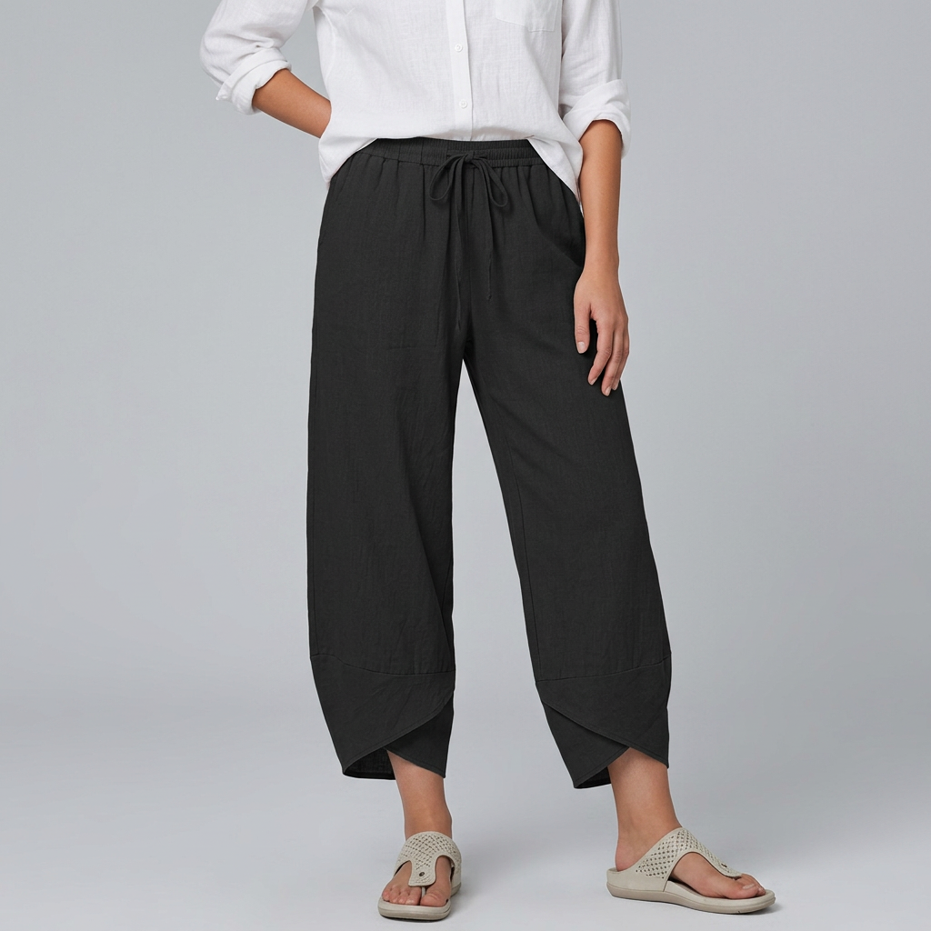 Women’s Elastic Waist Cropped Summer Pants