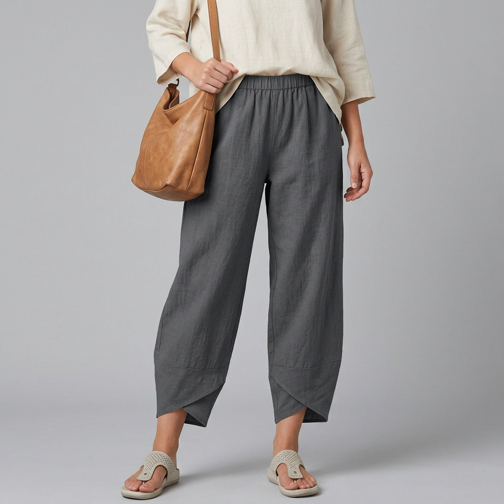 Women’s Elastic Waist Cropped Summer Pants