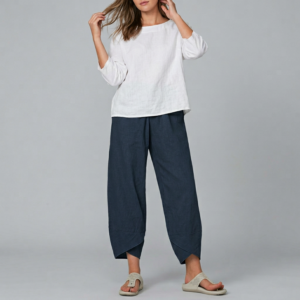 Women’s Elastic Waist Cropped Summer Pants