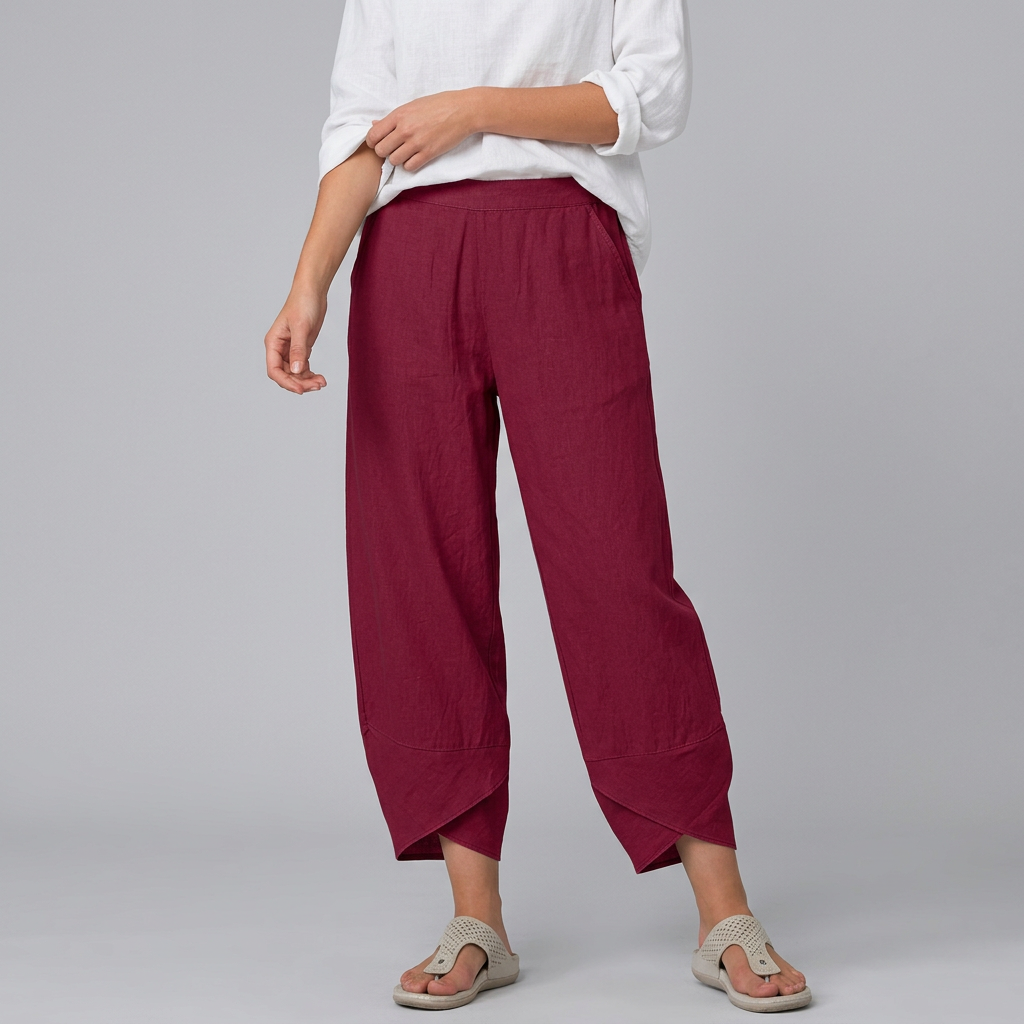 Women’s Elastic Waist Cropped Summer Pants