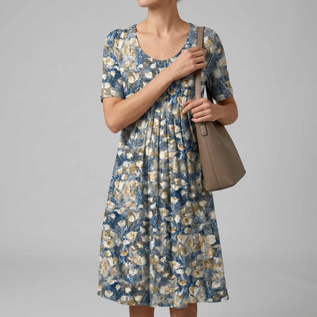 Women’s Floral Print Round Neck Dress