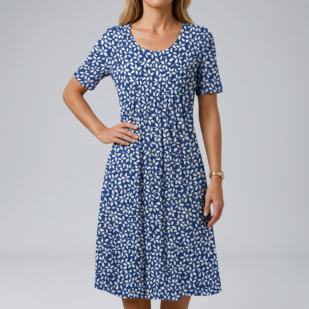 Women’s Floral Print Round Neck Dress