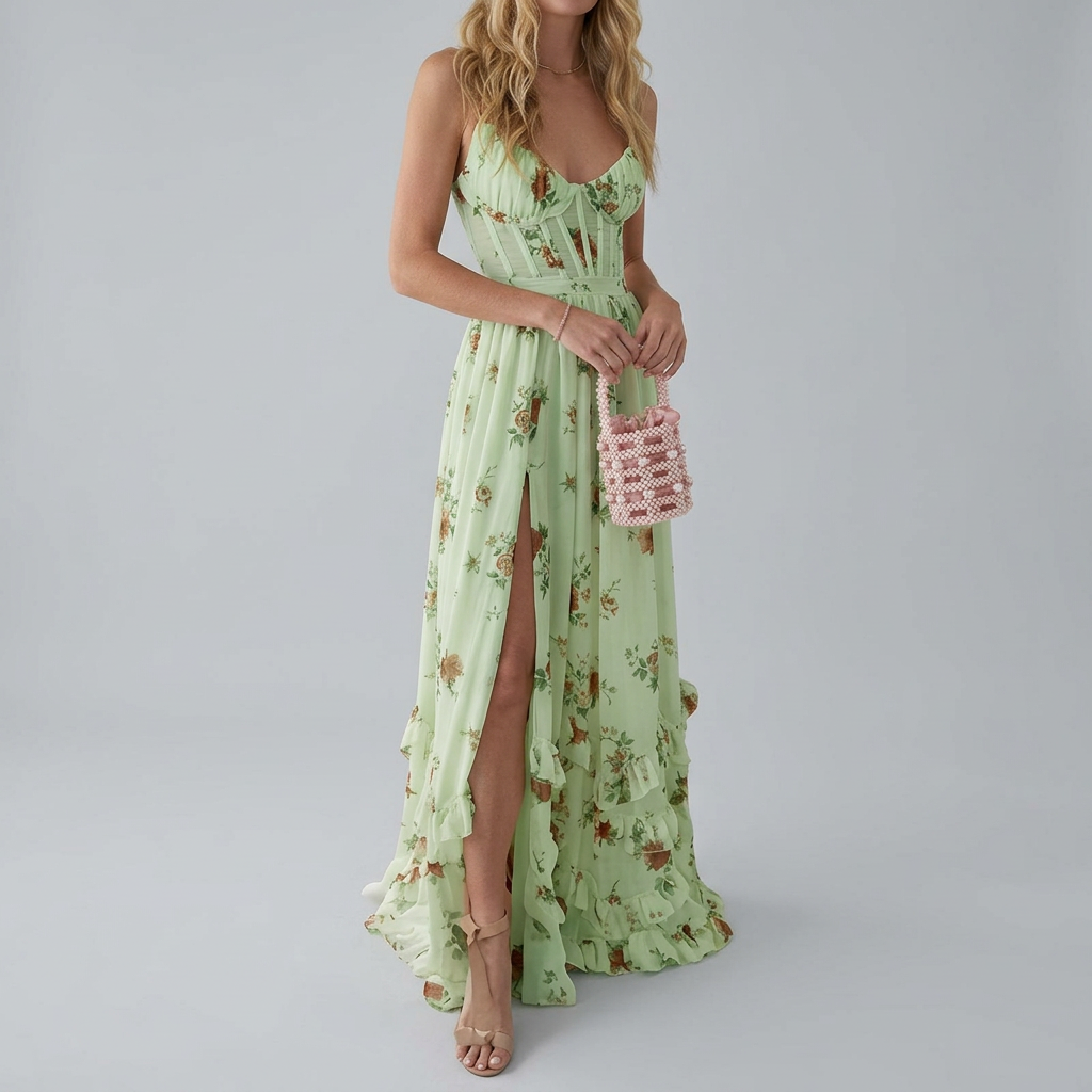 Women’s Floral Print Strap Dress