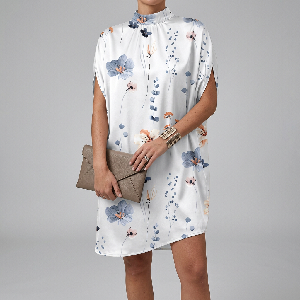 Women’s High Neck Midi Dress