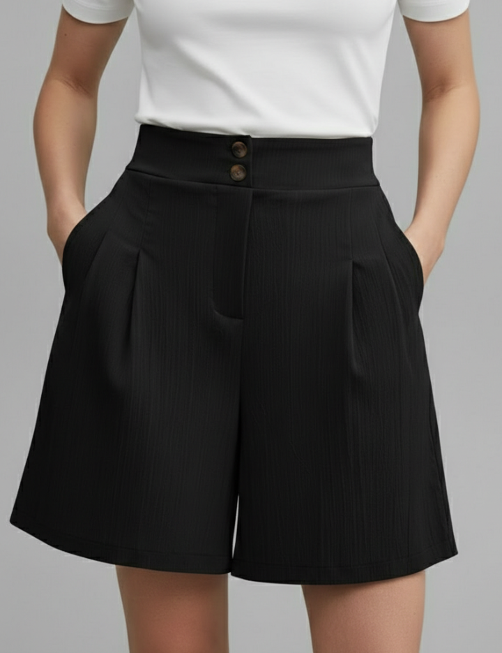 Women’s High Waist Pleated Shorts