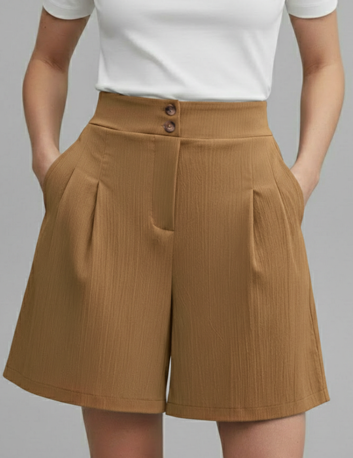 Women’s High Waist Pleated Shorts