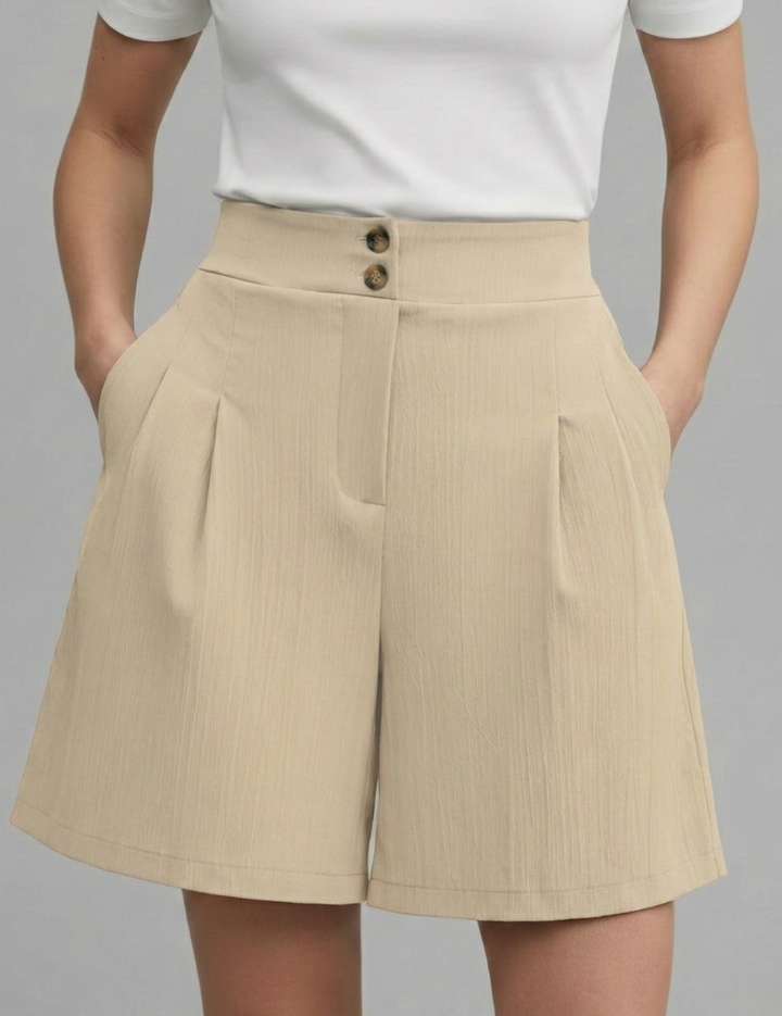 Women’s High Waist Pleated Shorts