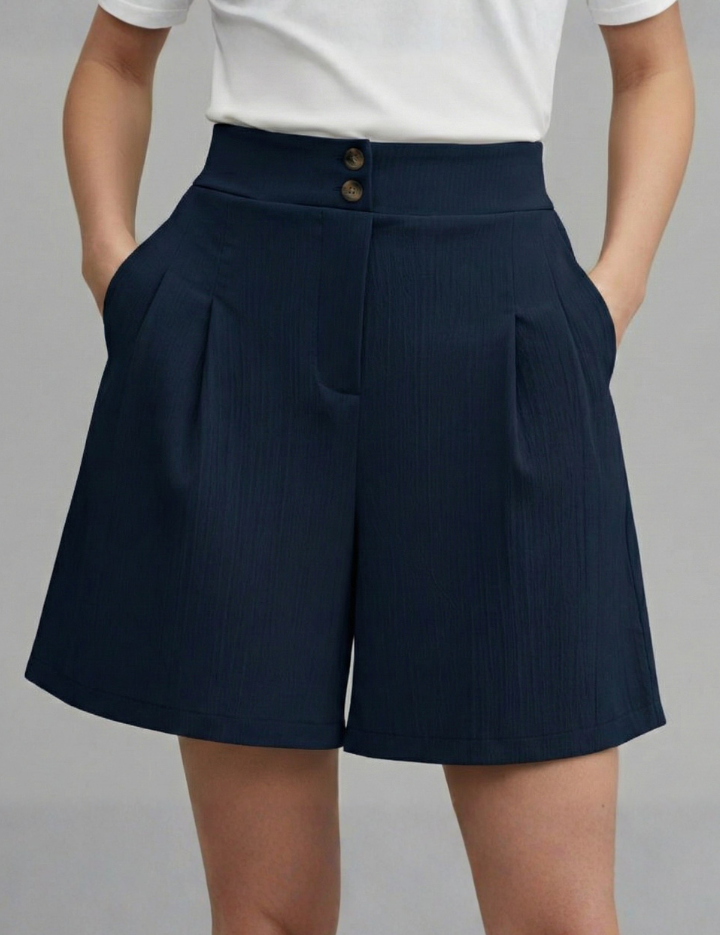 Women’s High Waist Pleated Shorts