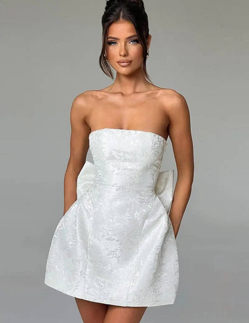 Women’s Mini Dress with Bow Detail