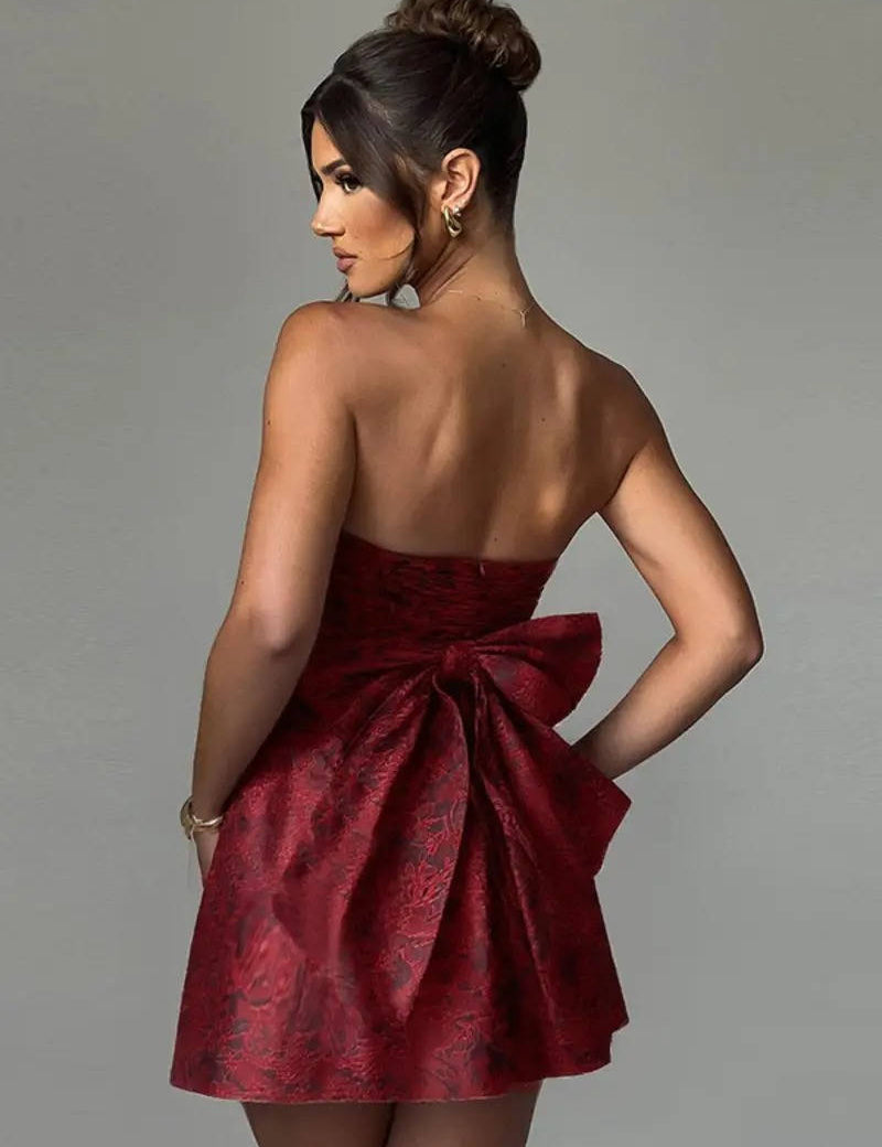 Women’s Mini Dress with Bow Detail