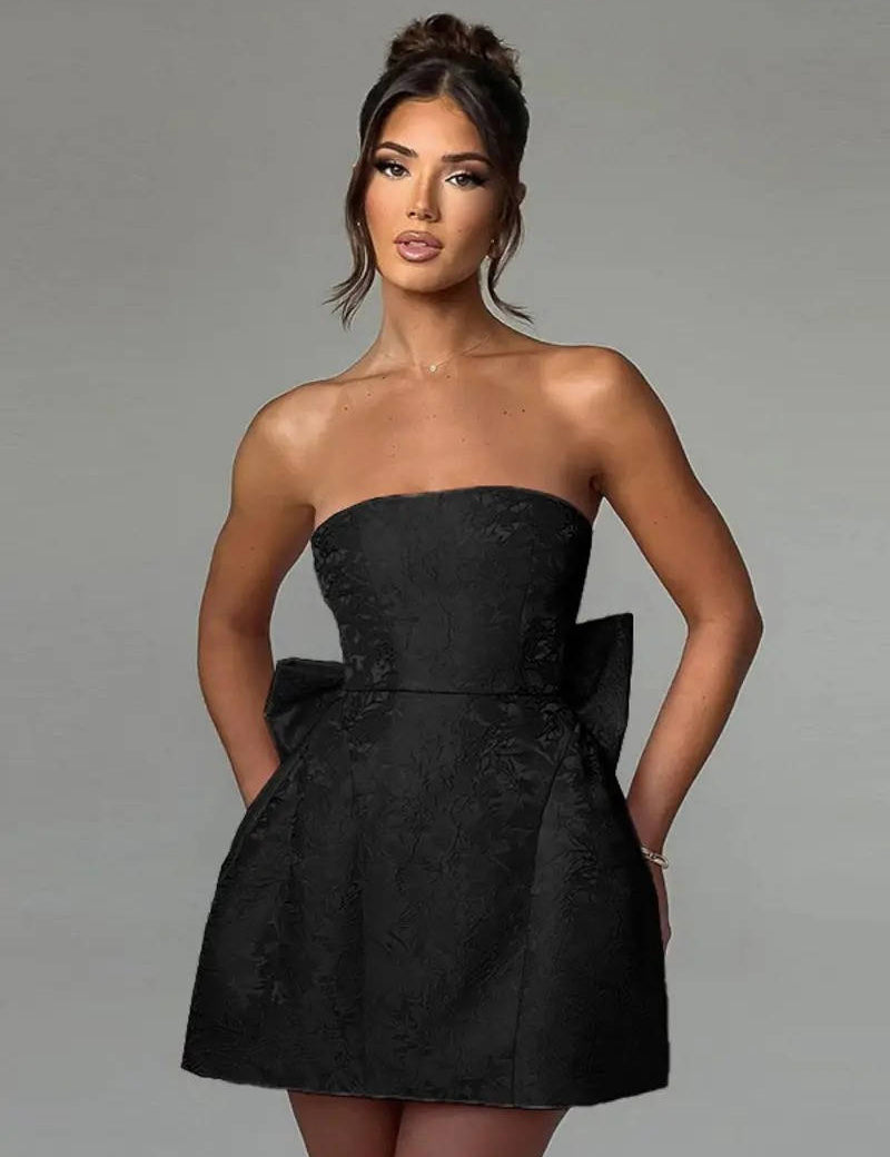 Women’s Mini Dress with Bow Detail