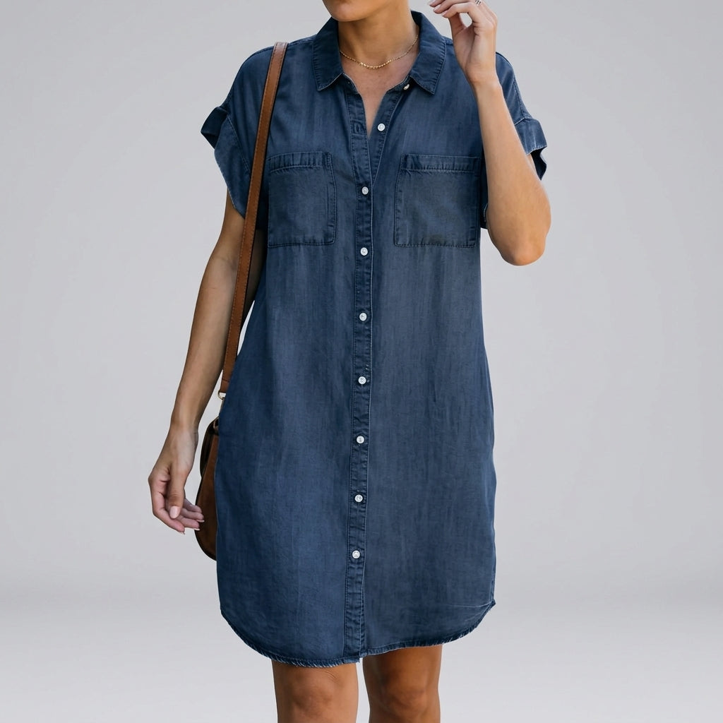 Women’s Shirt Dress with Chest Pockets
