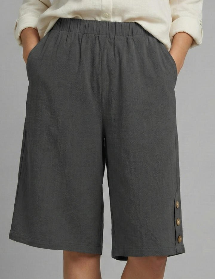 Women’s Shorts with Button Detail