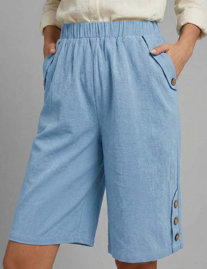 Women’s Shorts with Button Detail