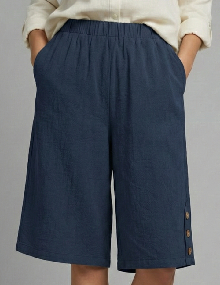 Women’s Shorts with Button Detail