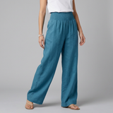 Women’s Smocked Waist Wide-Leg Trousers