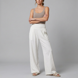 Women’s Smocked Waist Wide-Leg Trousers