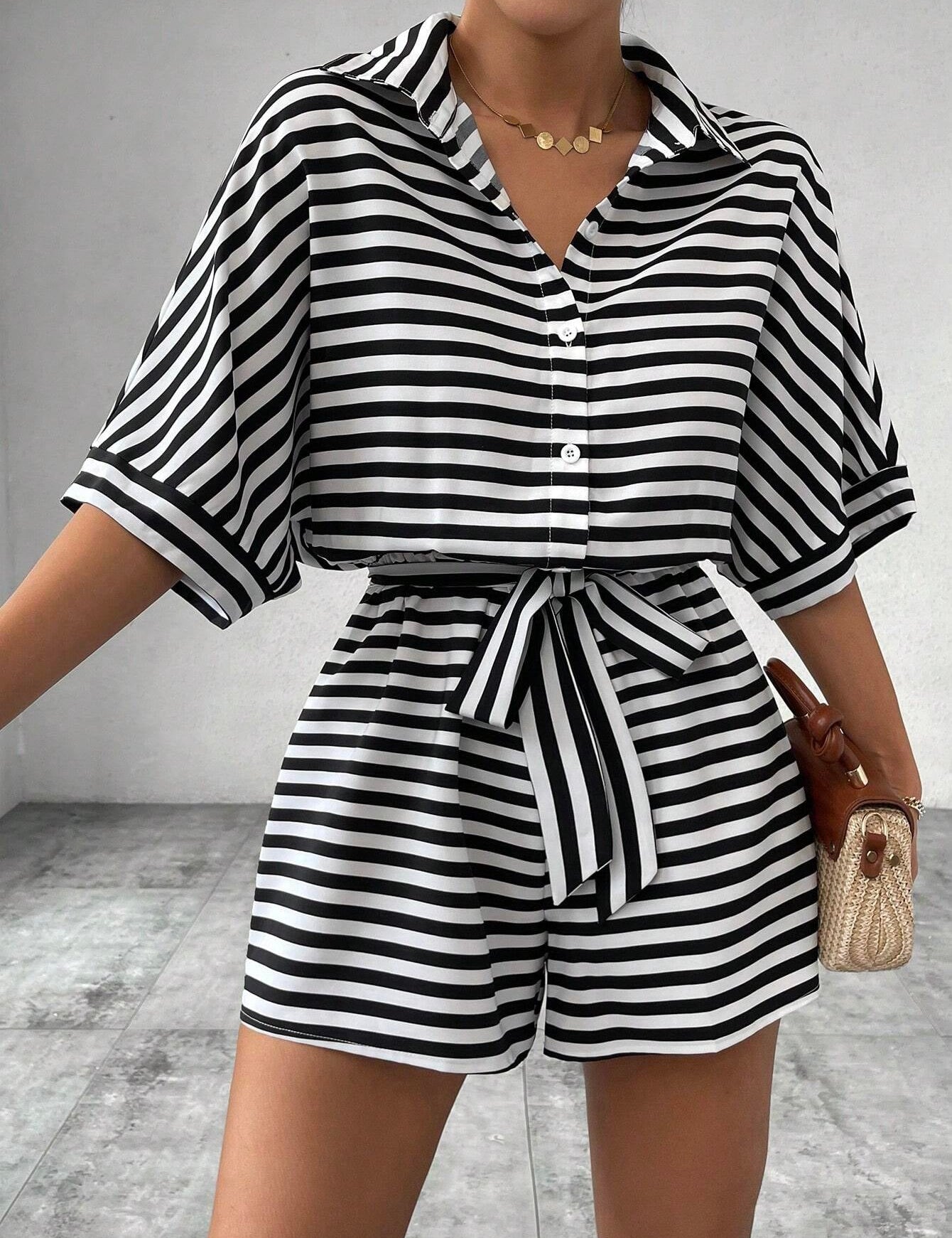 Women’s Striped Romper