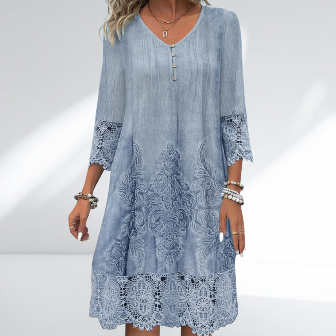 Women’s Tunic Dress with Lace Trim